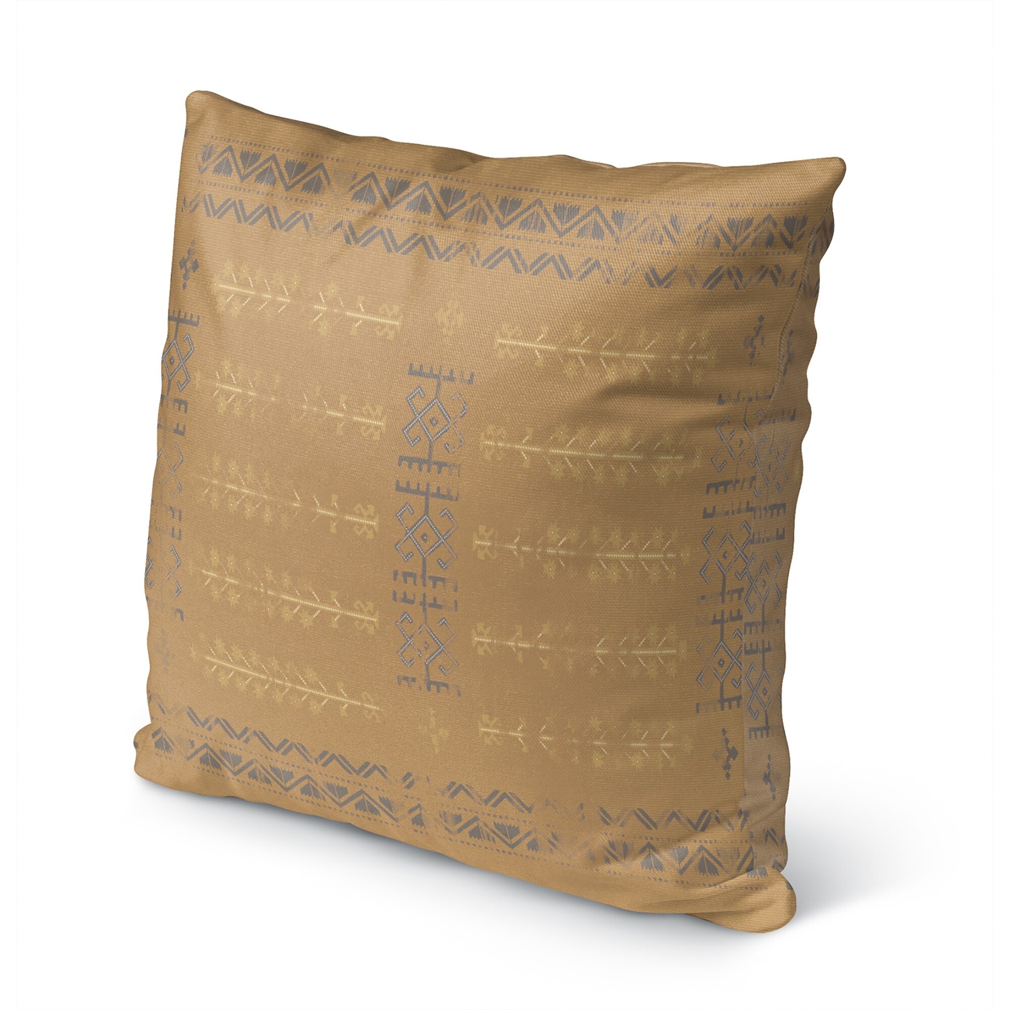 NAHLI CAMEL Indoor Outdoor Pillow By Kavka Designs On Sale Bed